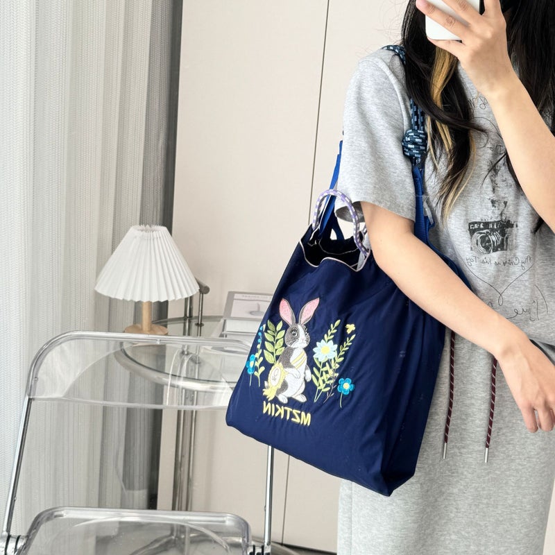 Canvas Bag Women'S Crossbody Student'S Handbag Supplementary Class Bag Handbag Carrying Book Bag Japanese Girl'S Artistic Embroidery Bag - Image 4
