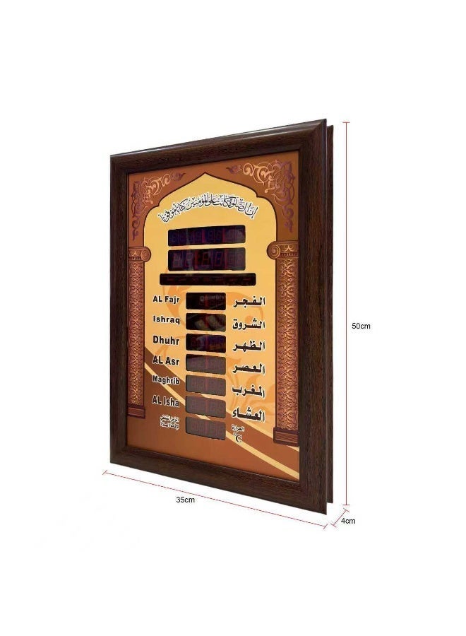 AZ5035-6 AZAN clock, Muslim Islamic Prayer clock, Digital Prayer Call, Hijri Calendar, Islamic clock with Remote Control and Charger, Suitable for Ramadan/Home/Office/Mosque Reading.50×5×35cm - Image 2