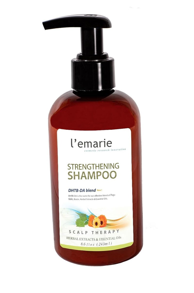 Strengthening  Thickening Shampoo for Thinning Hair  Scalp Care With Pea Peptide Biotin Caffeine Ziziphus  Vervain Extracts  for Thicker Fuller Looking Hair