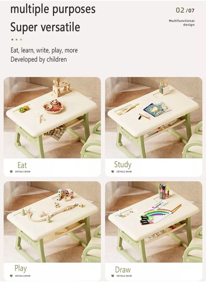 JSAITOYS - Bpa Free Ergonomic Plastic Children Tables Learning Kids Study Table And Chair Set - Image 1
