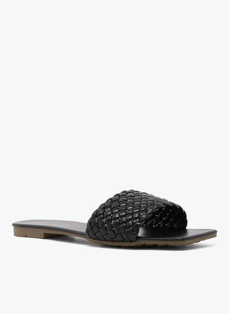 Ginger Woven Texture Flat Sandals