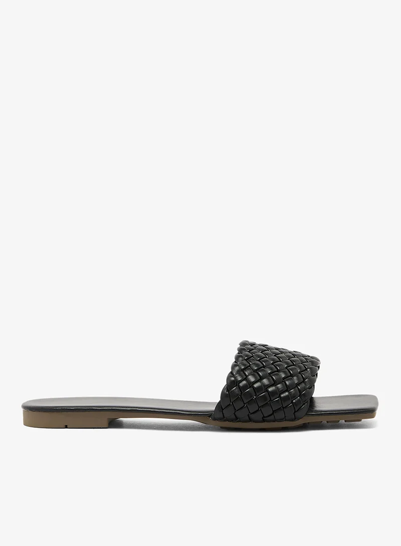 Ginger Woven Texture Flat Sandals