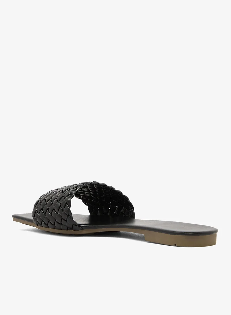 Ginger  Woven Texture Flat Sandals for Women | Best Price UAE