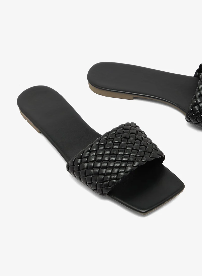 Ginger  Woven Texture Flat Sandals for Women | Best Price UAE