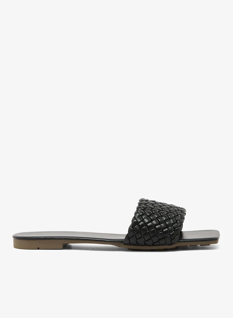 Ginger  Woven Texture Flat Sandals for Women | Best Price UAE
