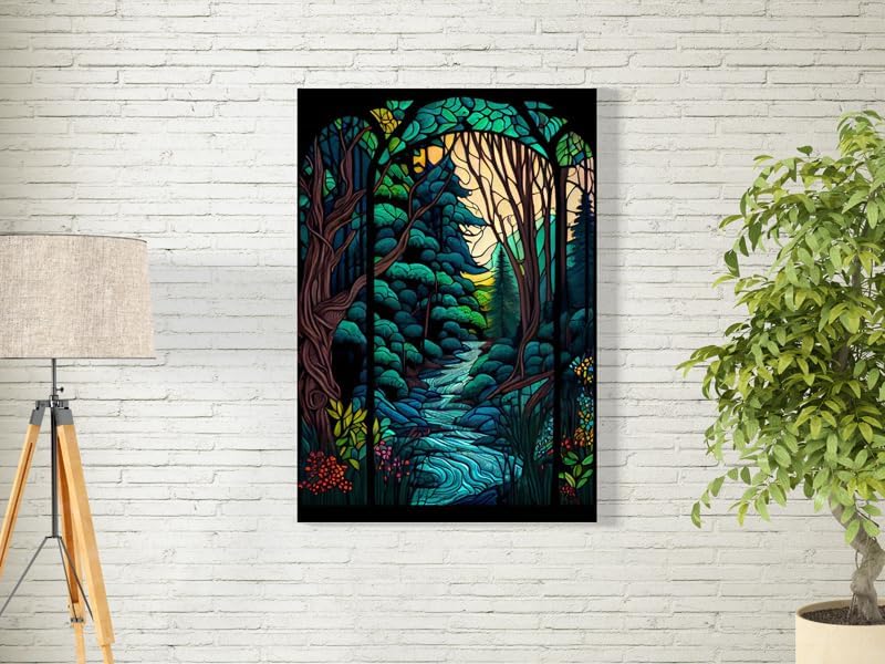 BPA Stained Glass Forest Wall Art - Image 1