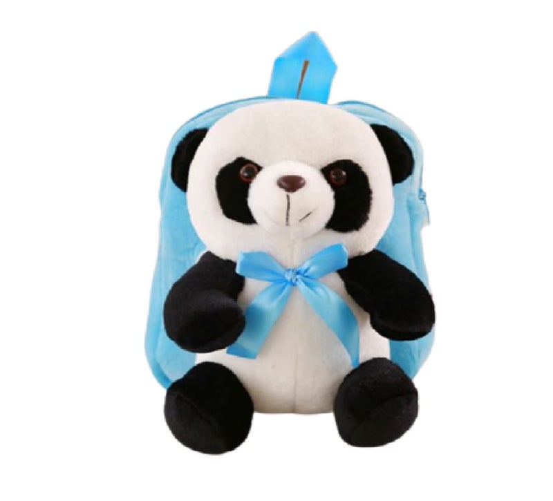 Frantic Kids Soft Animal Cartoon Travelling School Bag Printed Soft Plush 1 Compartment Backpacks Boys Girls Baby for 2 to 5 Years Boys/Girls Nursery, Preschool, Picnic(FullBody_SkyPanda_2022), Blue - Image 1