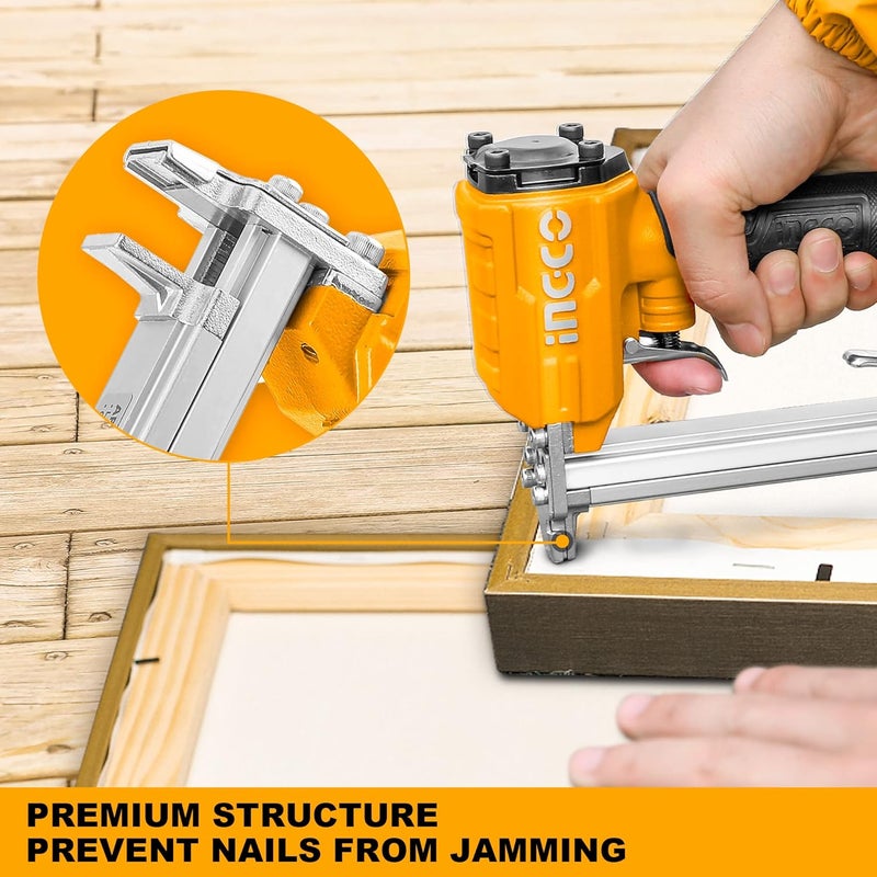 INGCO Air Stapler, Pneumatic Staple Gun (20 Gauge), 6-13mm Staple Size, Professional Heavy-Duty for Wood, Upholstery, Carpet, Wire Fencing (Staples Not Included) - Image 4