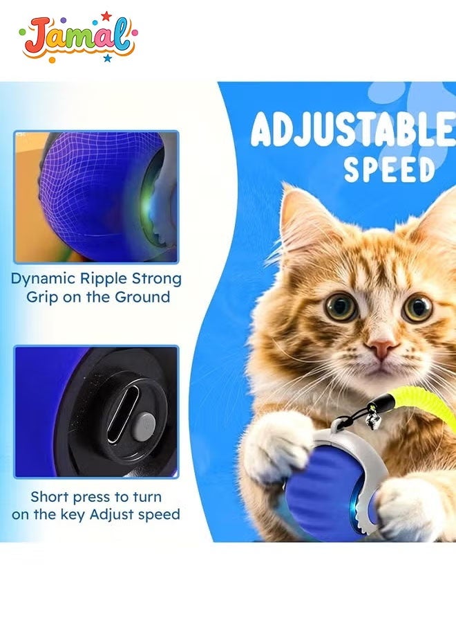 Jamal Automatic Interactive Cat Toy Ball 360 Rotating Smart Moving Cat Toy USB Rechargeable Quiet Indoor Cat Toy for Kittens and Adult Cats - Image 2