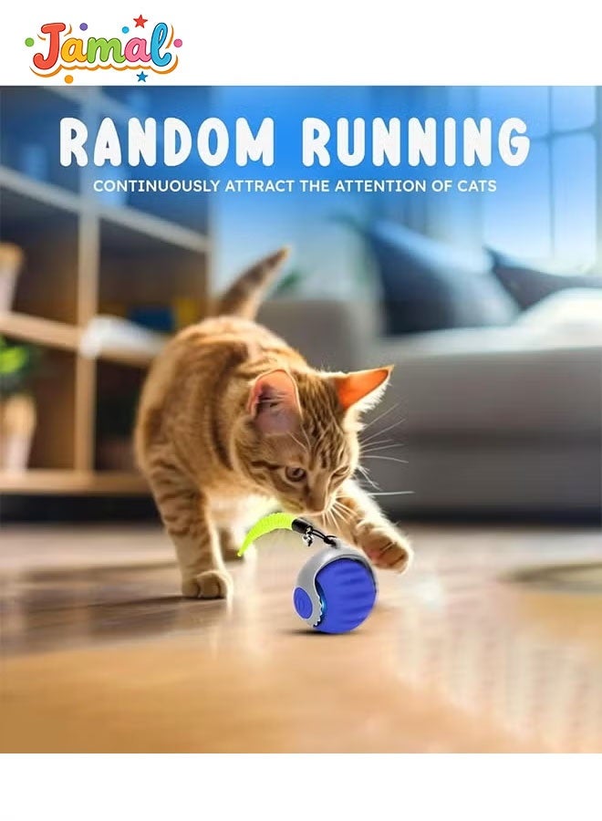 Jamal Automatic Interactive Cat Toy Ball 360 Rotating Smart Moving Cat Toy USB Rechargeable Quiet Indoor Cat Toy for Kittens and Adult Cats - Image 4