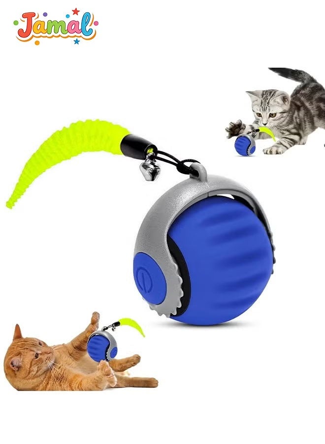 Jamal Automatic Interactive Cat Toy Ball 360 Rotating Smart Moving Cat Toy USB Rechargeable Quiet Indoor Cat Toy for Kittens and Adult Cats - Image 1