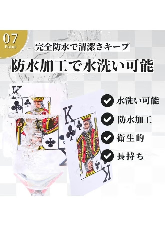 Poker Waterproof Poker Cards Set with Smooth Glide Finish, Long Lasting Plastic Material, Resistant to Wear and Tear, Perfect for Indoor and Outdoor Card Games, Camping Trips, and Social Gatherings - Image 2