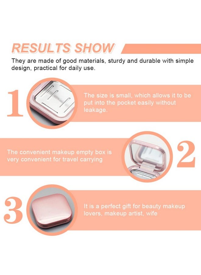 KALLORY - Makeup Pallette 4Pcs Magnetic Eyeshadow Makeup Empty Eyeshadow Containers Box Refillable Eye Shadow Lipstick Palettes With Mirror For Diy Cosmetic Foundation Blush Rose Gold Makeup Eyeshadow - Image 1