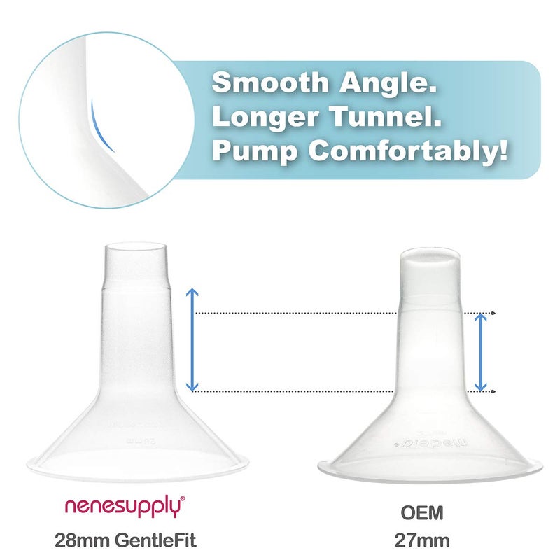 Nenesupply Pump Parts with 28mm Flanges Compatible with Medela Pump in Style Breastpump Not Original Medela Pump Parts Include Compatible Flange Breastshield Connector Valve Membrane Tubing - Image 4