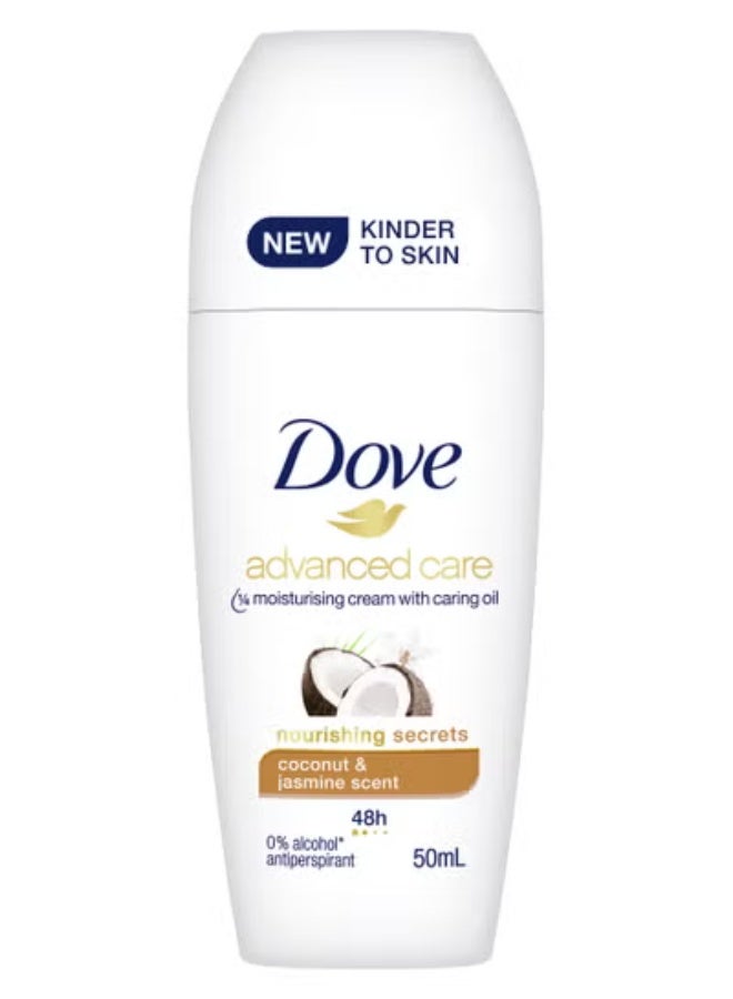 دوف مزيل عرق رول أون برائحة جوز الهند للحماية المتقدمة 50 مل