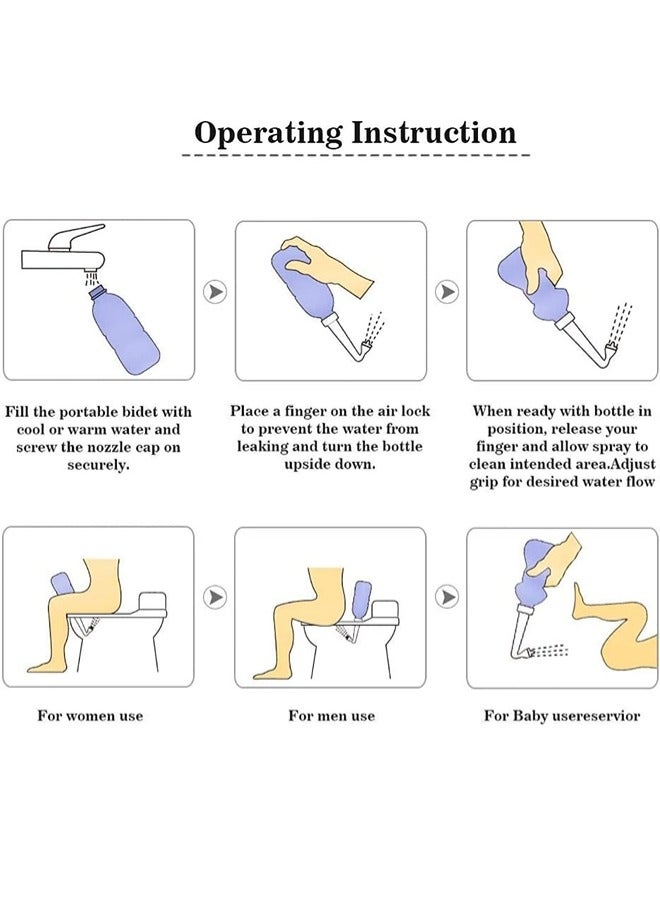 ShebSheb Portable Bidet Sprayer for Toilet and Travel,Peri Bottle for Women,Portable Shattaf Travel for Men - Image 4