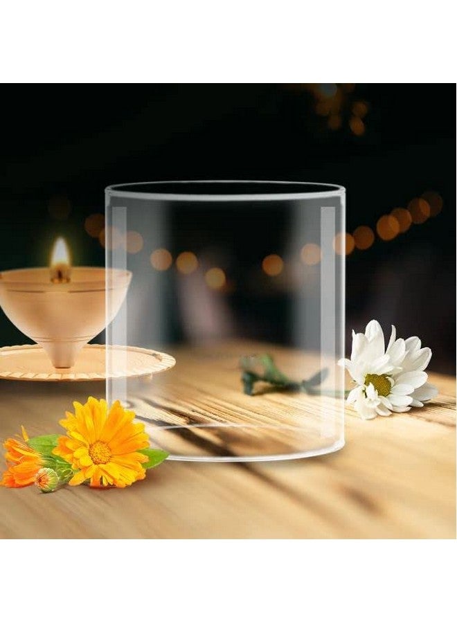 True Decor Akhand Diya Glass Cover Big Size Akhand Jyoti Diya Glass Big Size (Height: 4.5 Inch Width: 4 Inch) - Image 1