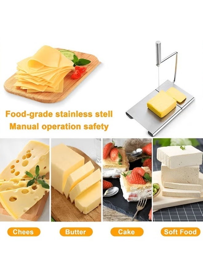 EETU Stainless Steel Cheese Slicer,Multipurpose Cheese Slicer Board,21 x 13CM With Accurate Size Scale For Cutting Cheese er Vegetables Sausage Herbs - Image 5