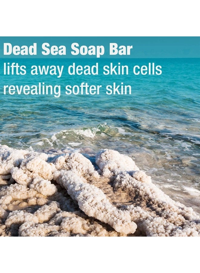 MG217 صابون مقشر لمرض الصدفية من البحر الميت - ملح البحر الميت، طين، صبار، فيتامين E وزيت إبرة الراعي الوردية للعناية بمرض الصدفية، 3.2 أونصة - Image 3