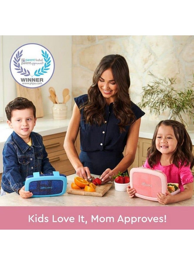 بنتجو صندوق غداء Bentgo للأطفال بخمسة أقسام - تصميم لامع للمدرسة، مثالي للأعمار من 3 إلى 7 سنوات، مقاوم للتسرب والسقوط، آمن للاستخدام في غسالة الأطباق، ومصنوع من مواد خالية من مادة BPA (إصدار لامع - وردي بتلي) - Image 2