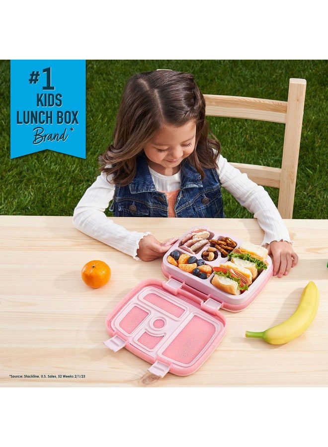 بنتجو صندوق غداء Bentgo للأطفال بخمسة أقسام - تصميم لامع للمدرسة، مثالي للأعمار من 3 إلى 7 سنوات، مقاوم للتسرب والسقوط، آمن للاستخدام في غسالة الأطباق، ومصنوع من مواد خالية من مادة BPA (إصدار لامع - وردي بتلي) - Image 1