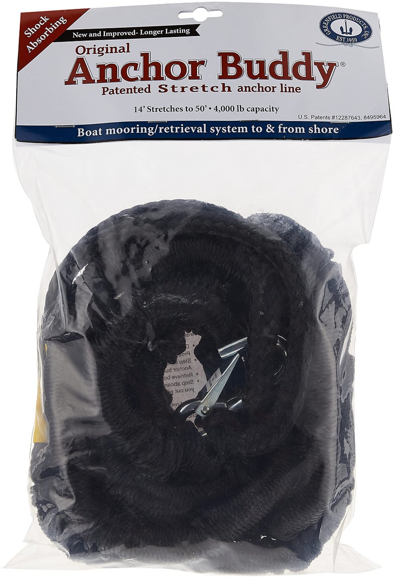 GREENFIELD PRODUCTS Greenfield Anchor Buddy, The Original Bungee Anchor Line for Boats. 14ft to 50ft Stretch. Elastic Anchor Rope, Bungee Anchor Line. - Image 3