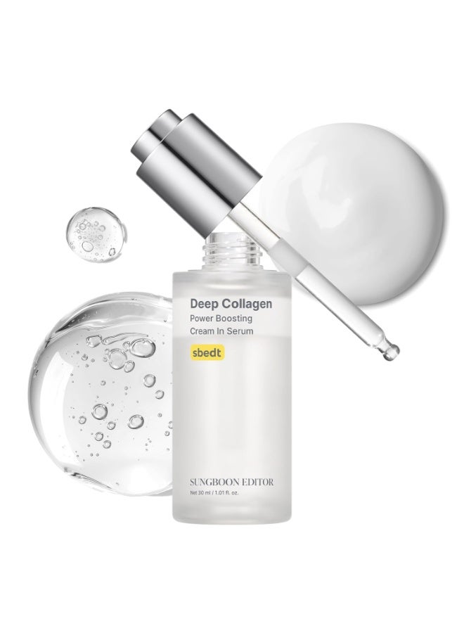 SUNGBOON EDITOR Deep Collagen Anti-Wrinkle Cream In Serum | Volufiline, Real Collagen, Skin Volumizing, Glass Skin, Elasticity for Aged Skin, Korean Skin Care, Serum for Face, 1.01 fl. oz - Image 1