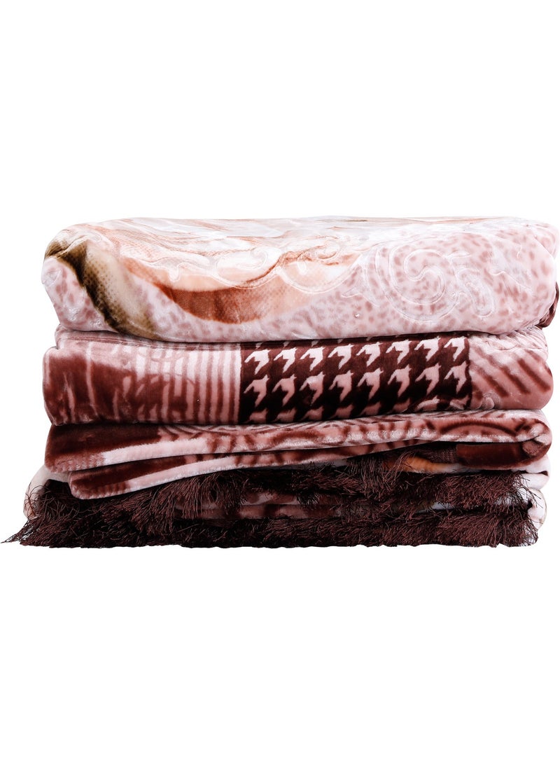 Para John Double 2 Ply Embossed Raschel Blanket 200x240 cm Polyester Blanket