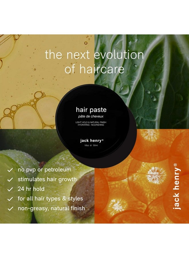 جاك هنري معجون طبيعي لتصفيف الشعر للرجال - تثبيت يدوم 24 ساعة لجميع أنواع الشعر - تركيبة نباتية خفيفة الوزن غير دهنية لترطيب الشعر ومنحه مظهرًا صحيًا (1.69 أونصة) - Image 3