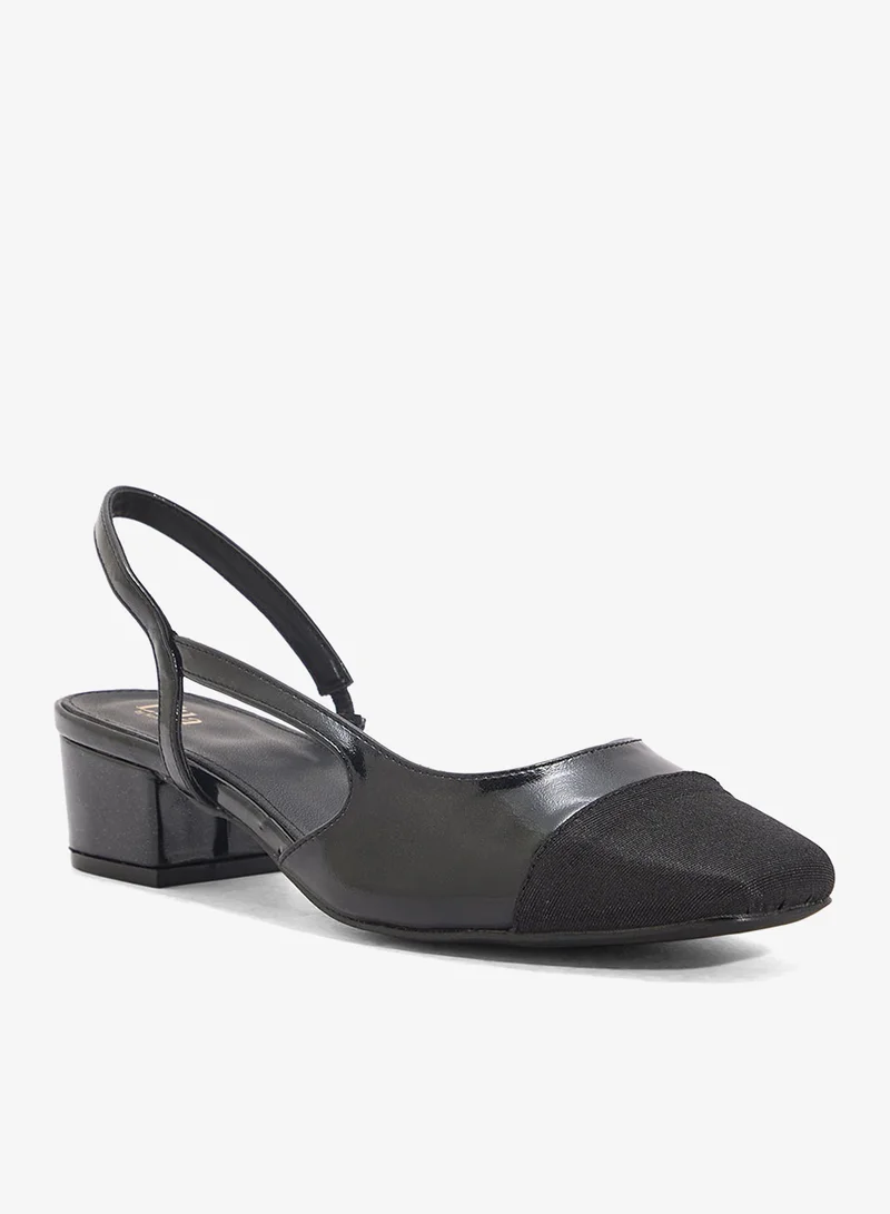 ELLA Block Heeled Slingback  Pump