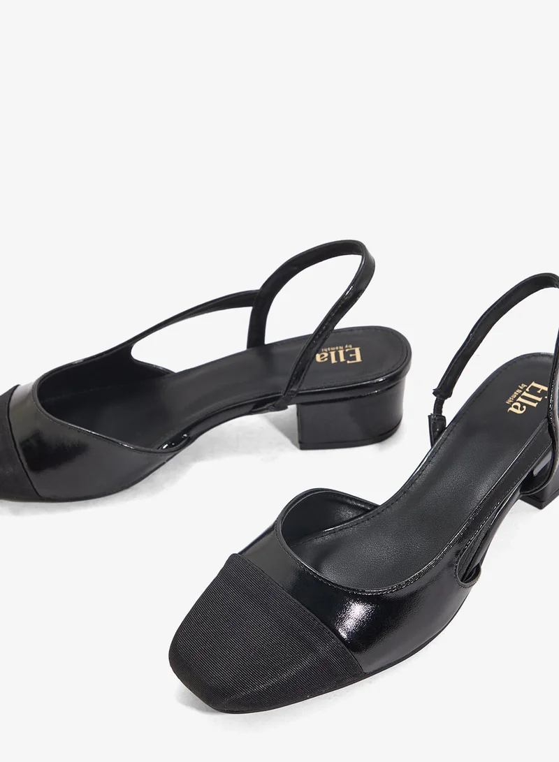 ELLA Block Heeled Slingback  Pump
