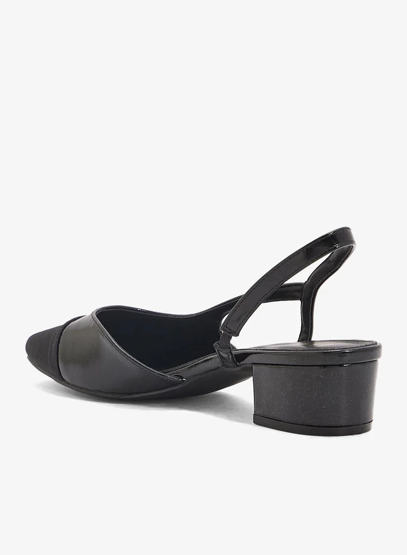ELLA Block Heeled Slingback  Pump