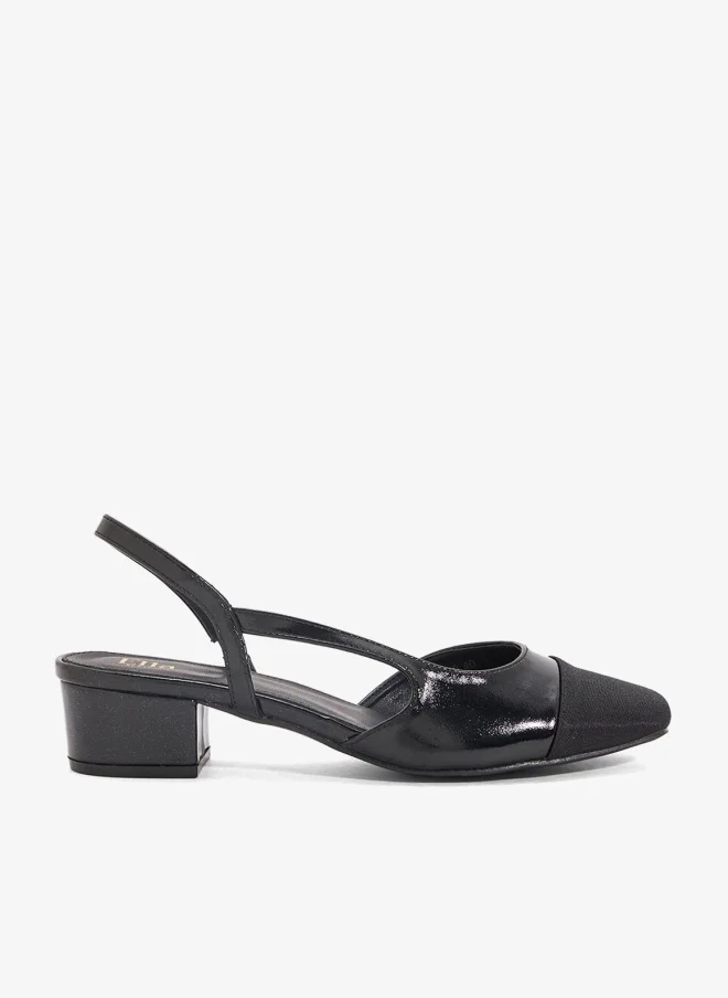 ايلا حذاء بكعب عريض بحزام خلفي