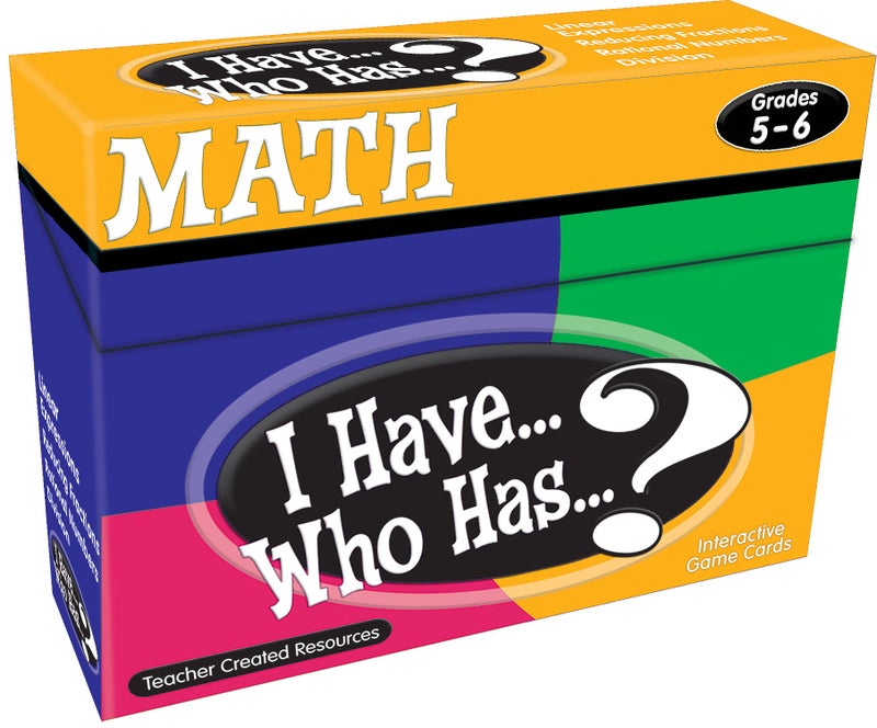 Teacher Created Resources I Have Who Has Math Grades 56 TCR7834