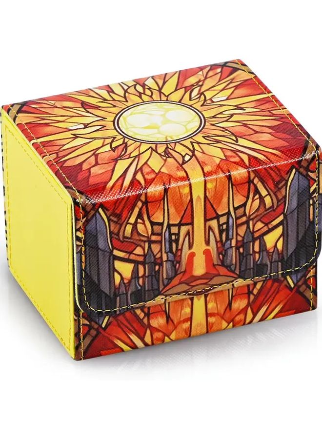 Sun Color PU Leather Deck Box Holds 120 Sleeved Cards Compact TCG Storage Case For Magic The Gathering - Image 1