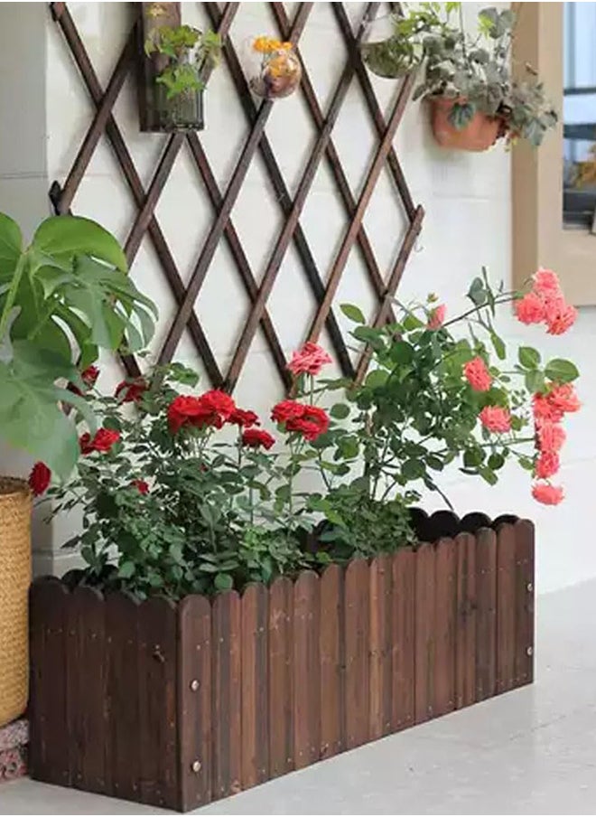 HOME TASTE Hometaste Wooden Flower Pot For Indoor And Outdoor Gardens - Elegant Planter For Flowers, Herbs, And Small Trees - Durable And Stylish Garden Decor | Vintage Raised Garden Bed (Big) 