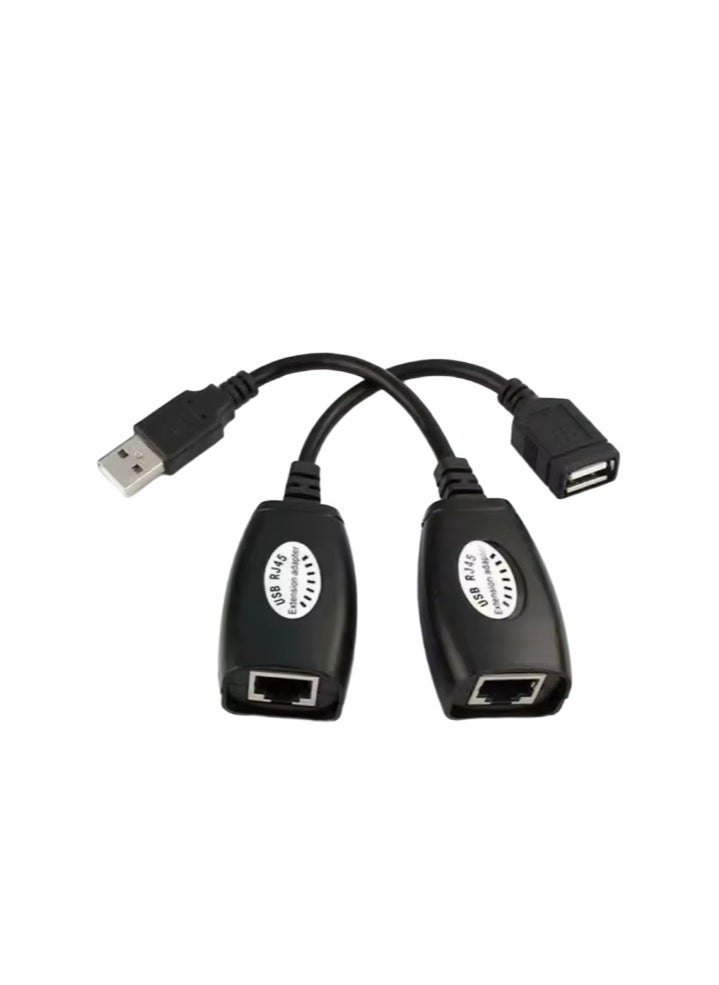 ماركة غير محددة محول USB إلى RJ45 LAN ( قطعتين مرسل ومستقبل)  - Image 1