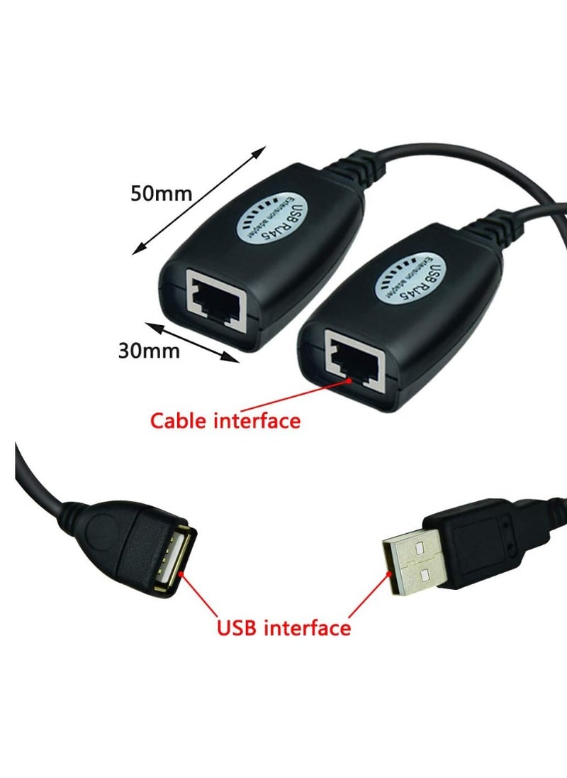 ماركة غير محددة محول USB إلى RJ45 LAN ( قطعتين مرسل ومستقبل)  - Image 3