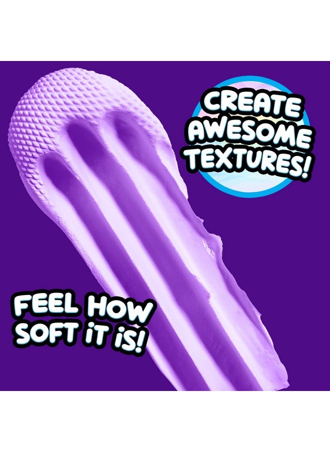 COMPOUND Kings - Fluffy Butter Cloudz Compound Bucket For Girls & Boys | Sensory Toys | Non-Toxic & Non-Sticky | Stress Relieving Tactile | (Purple Grape) - Image 1