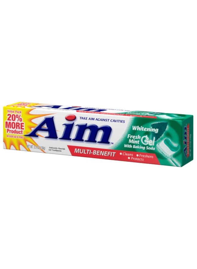 Aim Toothpaste 6 oz Tube (pack of 6) Fresh Mint gel - Image 3