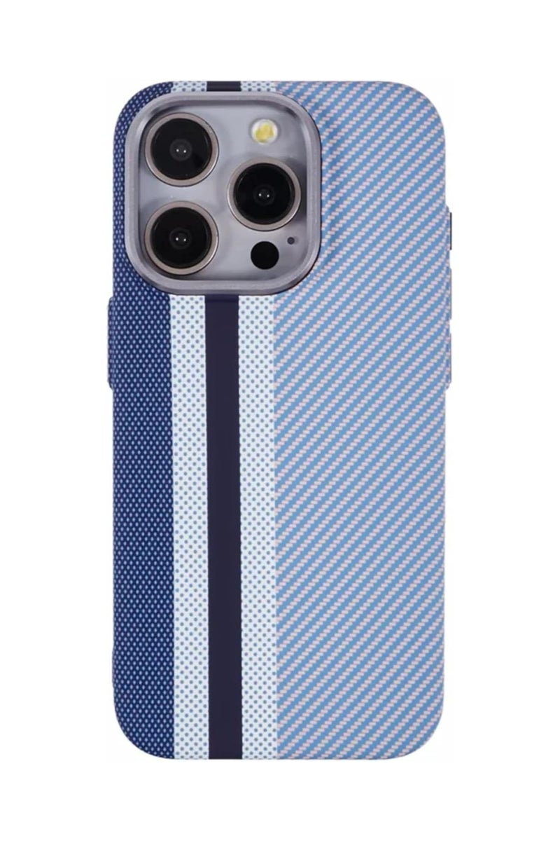 erorex Phone Case Compatible with iPhone 15 Pro Slim Lightweight Protective Cover with Blue Stripe Pattern Anti Slip Grip Shock Absorption Precise Cutouts and Stylish Durable Finish - Image 2