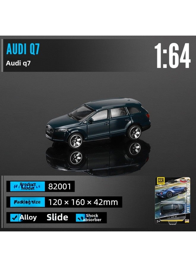 CCA Color Per 1/64 Alloy Car Model A Variety Of Sports Car Racing Simulation Metal Car Pocket Car Sliding Shock Absorber-Color:82001 Audi Q7-Dark Green  - Image 1