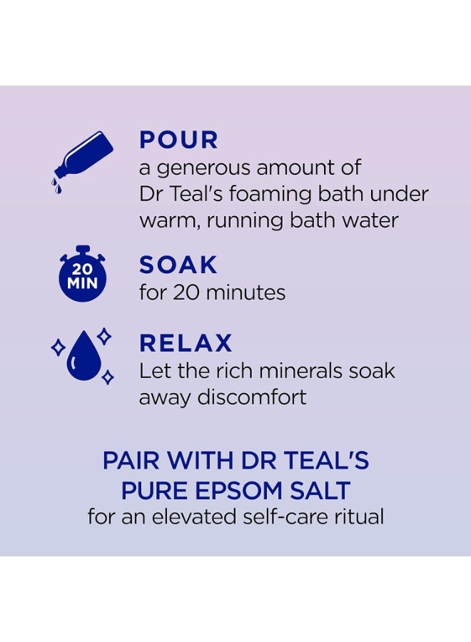 Dr Teal's Foaming Bath With Pure Epsom Salt + Sleep Bath With Melatonin Lavender & Chamomile Essential Oils Blend 1000ML - Image 3