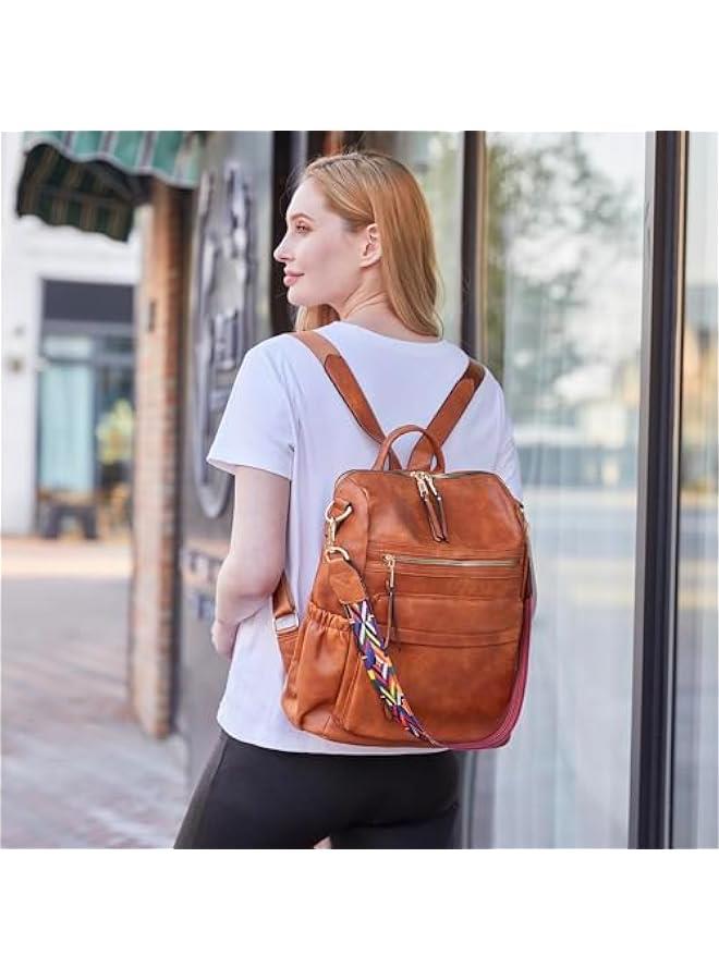 Arabest Womens Backpack Purse Leather Fashion Travel Backpack Purse for Women Designer Ladies Shoulder Bags  - Image 2
