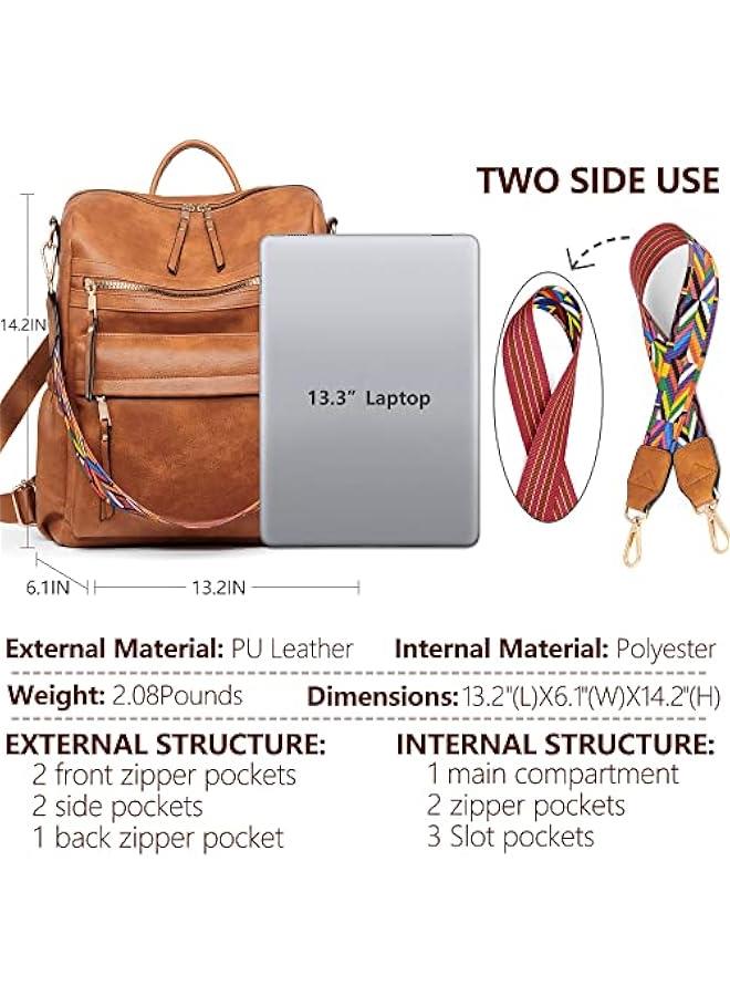Arabest Womens Backpack Purse Leather Fashion Travel Backpack Purse for Women Designer Ladies Shoulder Bags  - Image 3