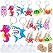 CiciBear 54 Pack Sea World Party Return Favors with Sea Creature Keychains and Thank You Tags for Kids Birthday Baby Shower - Image 3