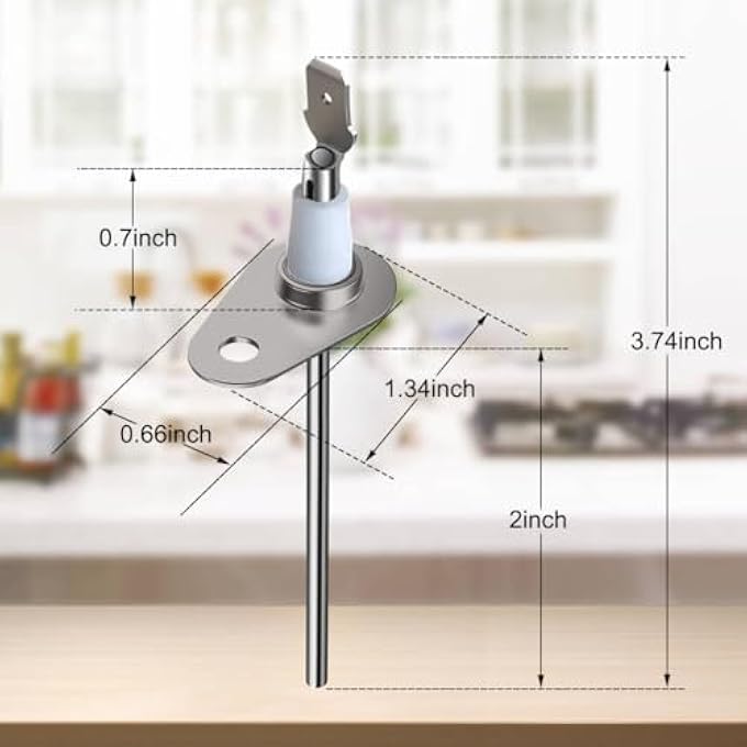 UPGRADED 0130F00010 FURNACE FLAME SENSOR COMPATIBLE WITH GOODMAN & AMANA FURNACES REPLACEMENT, FITS B1172606 B11726-06 20488501 P1257001F - PACK OF 6 - Image 3
