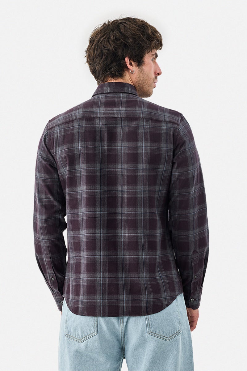 SNITCH 100% Cotton Plaid Slim Fit Shirt - Image 5
