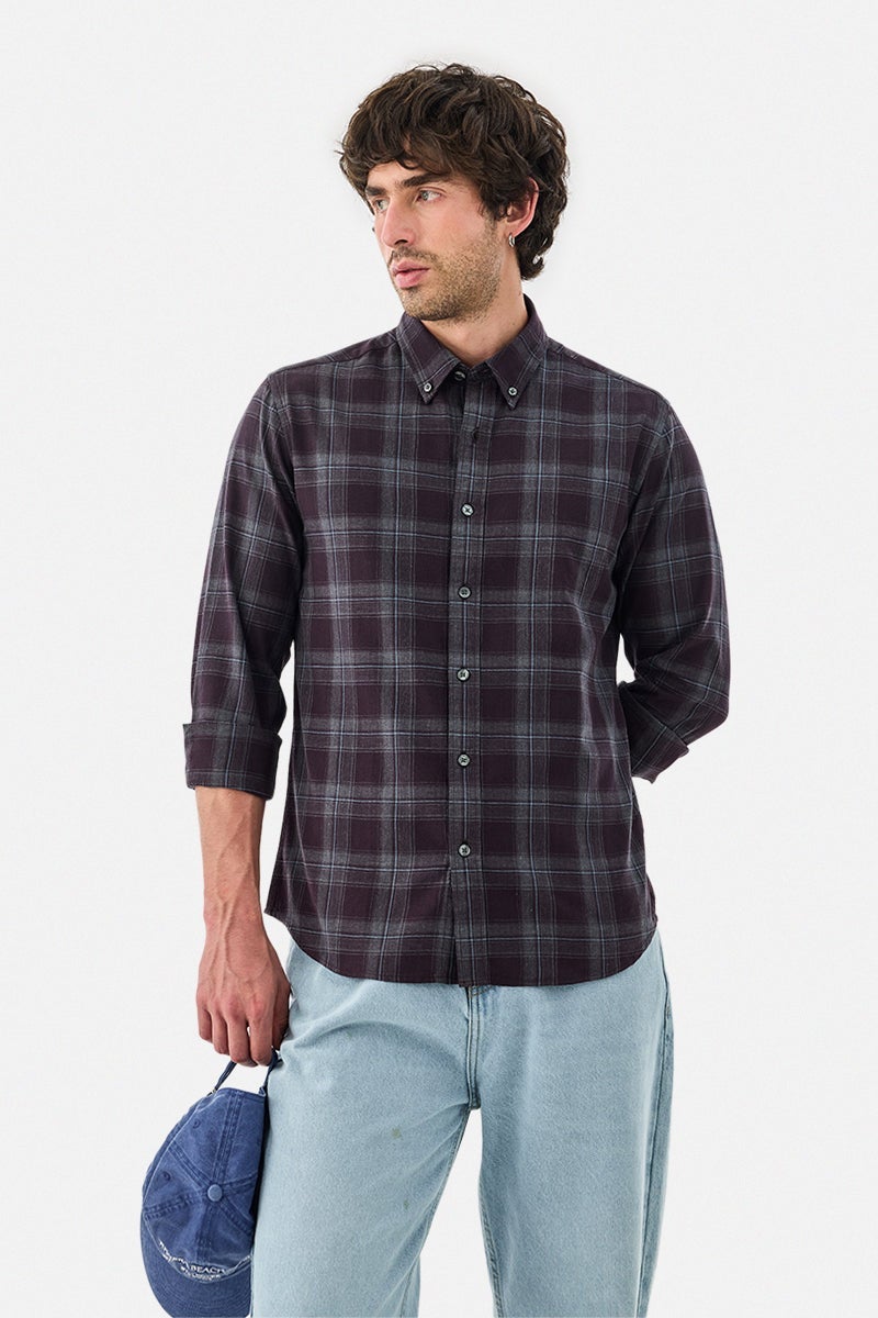 SNITCH 100% Cotton Plaid Slim Fit Shirt - Image 4
