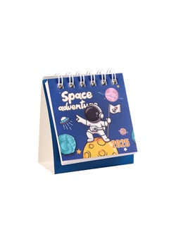 Generic Mini Desk Calendar 2024-2025, Standing Flip Small Desk Calendar- August 2024 to Dec 2025 17 Monthly Desktop Calendar- Thick Paper Twin-Wire Binding for Home or Office (Astronaut 1)  - Image 1
